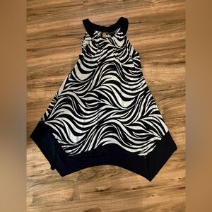Enfocus Studio Black and White Zebra Dress